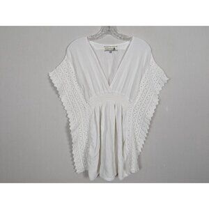 SEASPICE White resort Wear‎ White peruvian cotton Swimwear coverup size small